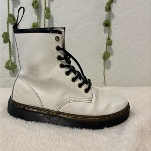 Dr Martens 1460 White Lace Up Boots